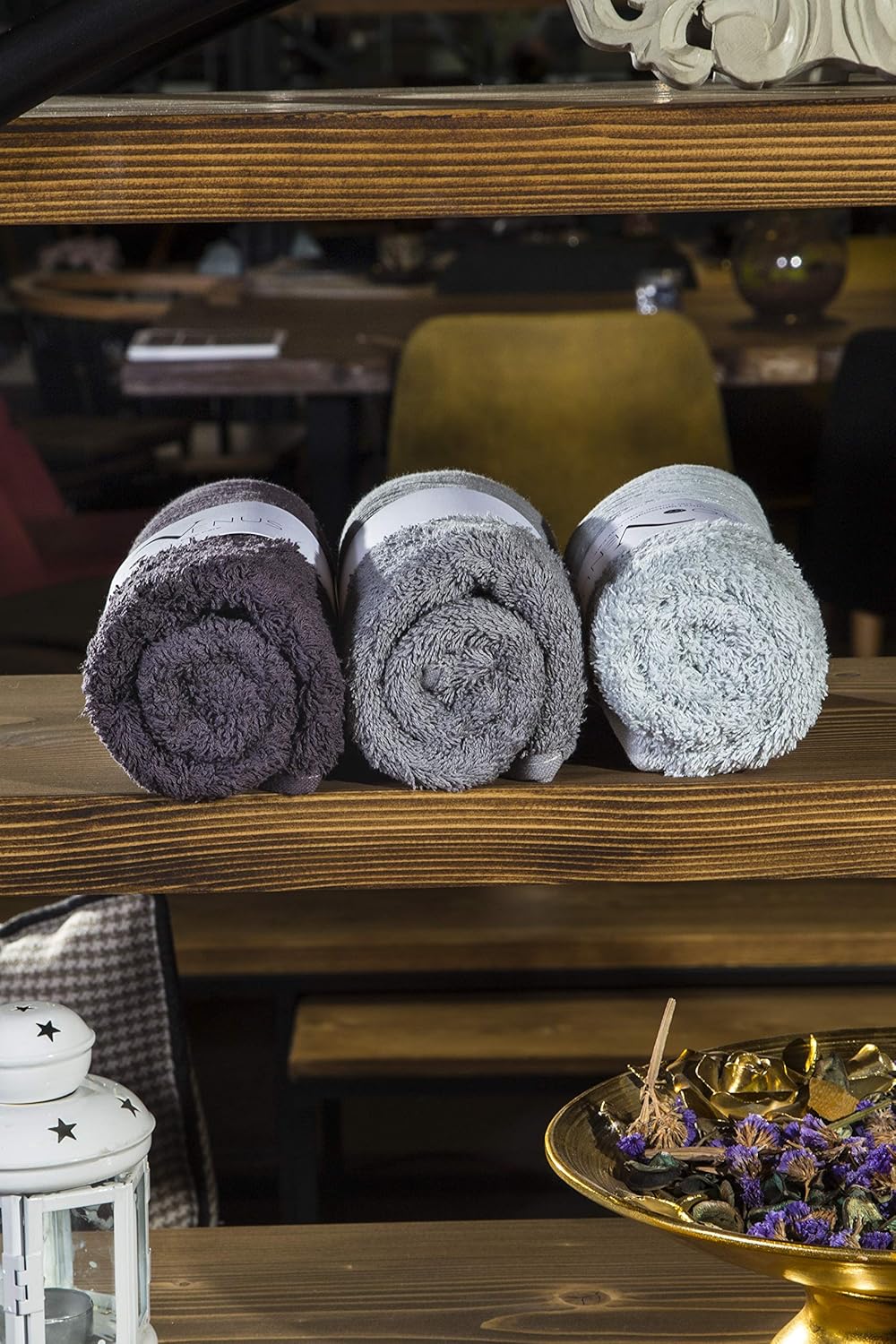 Gusto by Venus – 3 Piece Premium Turkish Cotton Bath Towel Set – Bathroom, Kitchen, Beach, Highly Absorbent, Ultra Soft, Quick-Dry, Washer Safe - 19 x 35 Inches: Kitchen & Dining