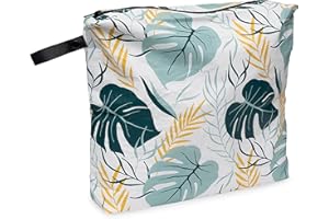 ROLLING NOMAD Wet Bag for Swimsuit - Large Waterproof Reversable Dry Bags with Zipper, Diaper Bag Organizing Pouches Travel Essentials, Toiletries, Beach, Wet Clothes & Wipes, Swimming, Accessories - 14.5x11.5x2.5