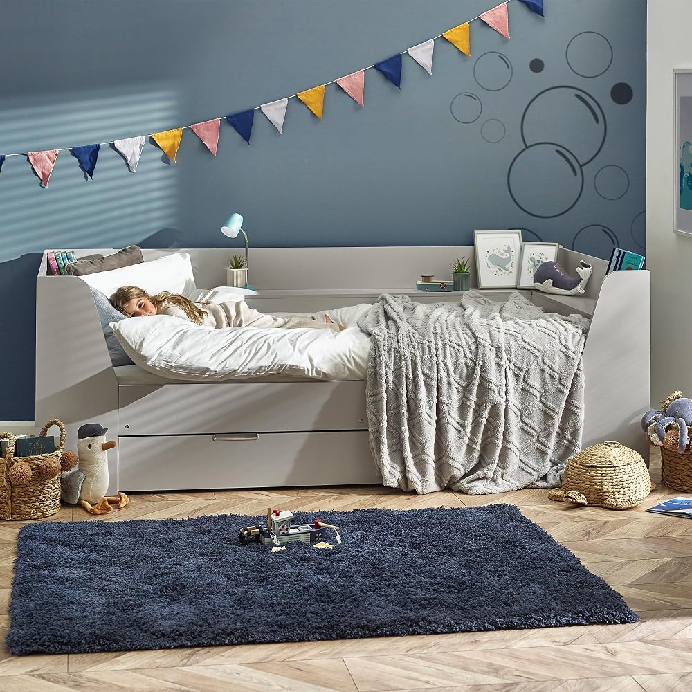 Julian Bowen Cyclone Daybed Taupe with Storage & Shelving Unit