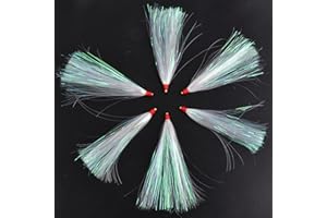 AGOOL Fishing Teasers,12/18pcs Saltwater Bucktail Teasers Mylar Flash Teaser Tail Trolling Skirt Lures for Flounder Rigs Saltwater Fishing Lures Plugs 3 Colors