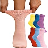 Special Essentials 6 Pairs Non-Binding Diabetic & Circulator Ankle Socks For Men & Women - Soft Moisture-Wicking Cotton