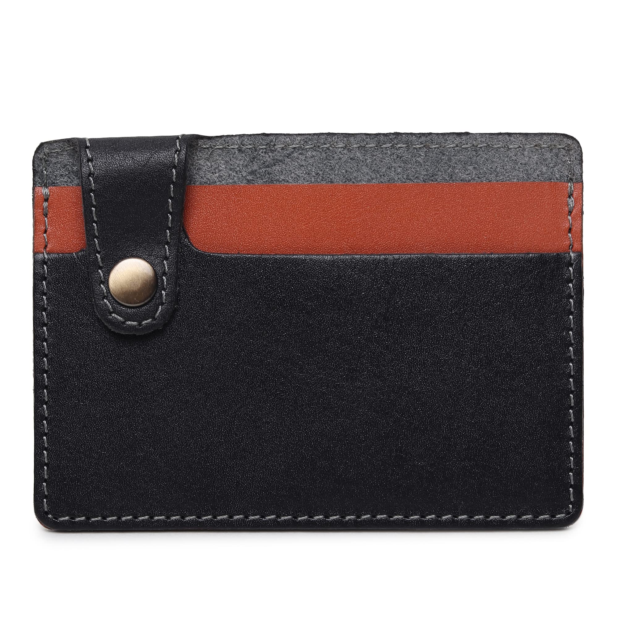 Genuine Leather Credit Card Holder Wallet for Women Men, RFID Blocking Minimalist Card Holder Men, Small Wallet, Men Card Holder Wallets, Thin Front Pocket Card Wallet, Slim Card Case