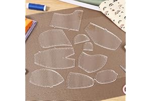 10 Pcs 12 Inch Acrylic Memory Bear Template Ruler Set Quilting Sewing Patterns Cutting Tool with Instructions