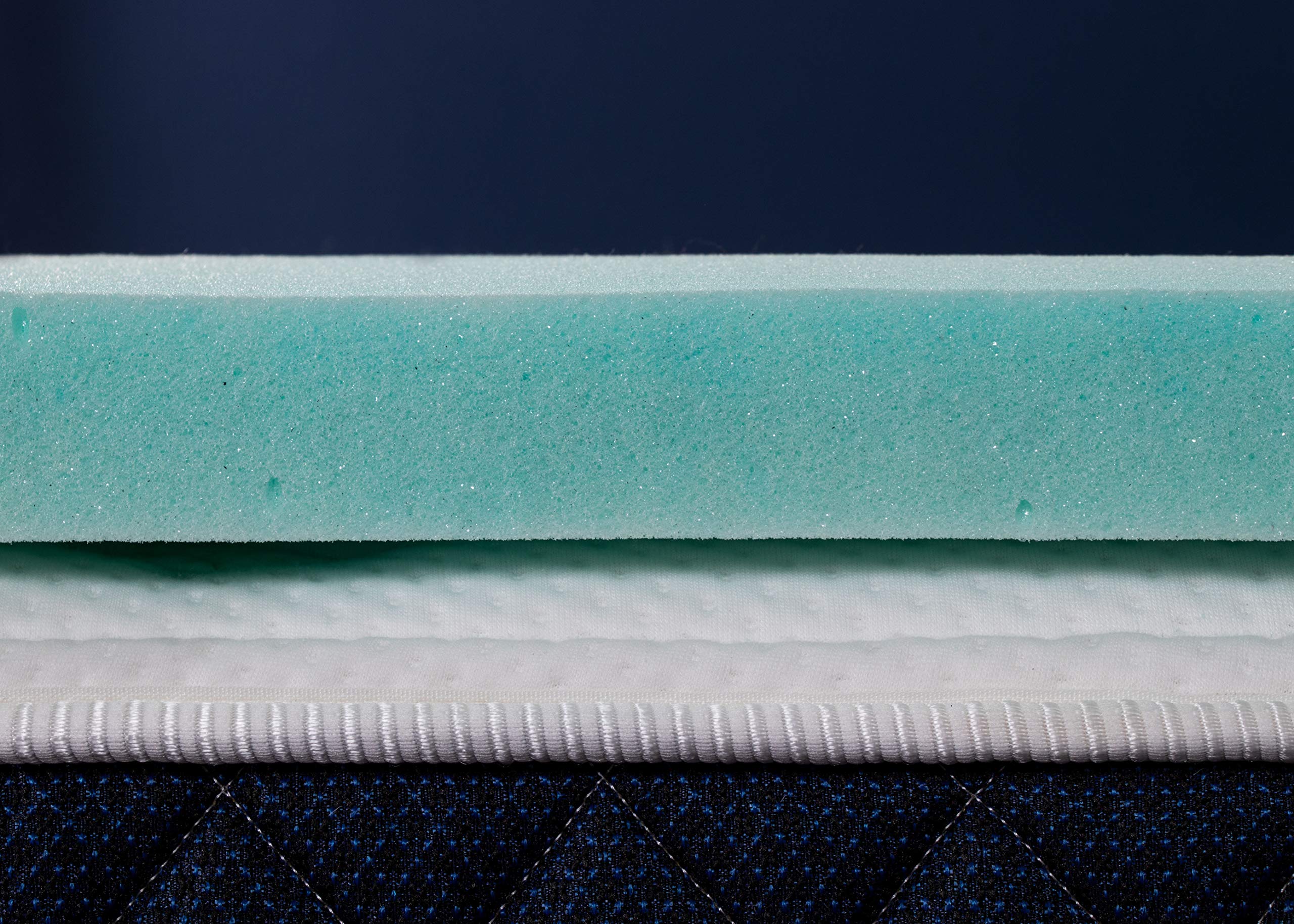 DreamFoam Bedding 2" Gel Swirl Memory Foam Topper, Made in USA, Queen