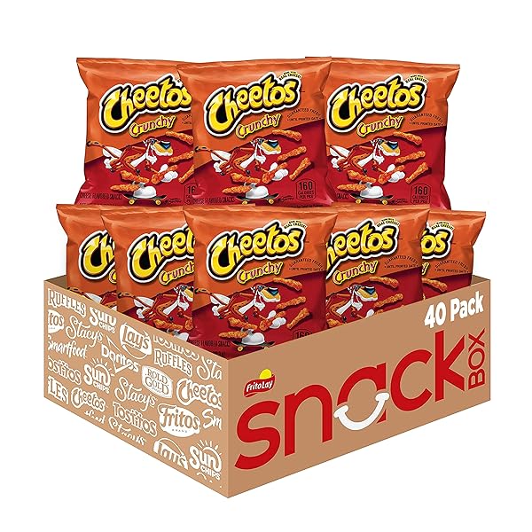 CHEETOS CRUNCHY CHEESE FLAVORED SNACKS, GLUTEN FREE, 1 OUNCE SINGLE SERVE BAGS (PACK OF 40)