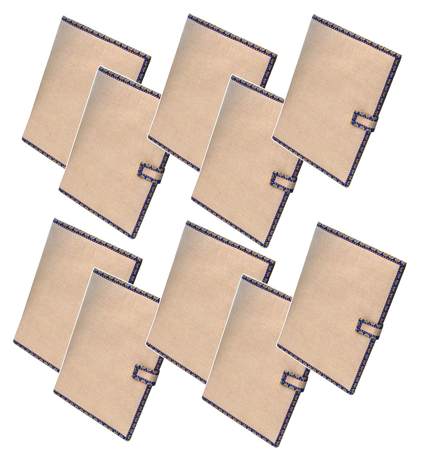 10 Pcs Combo Jute Cotton File Folder With Decoration Lace Lining