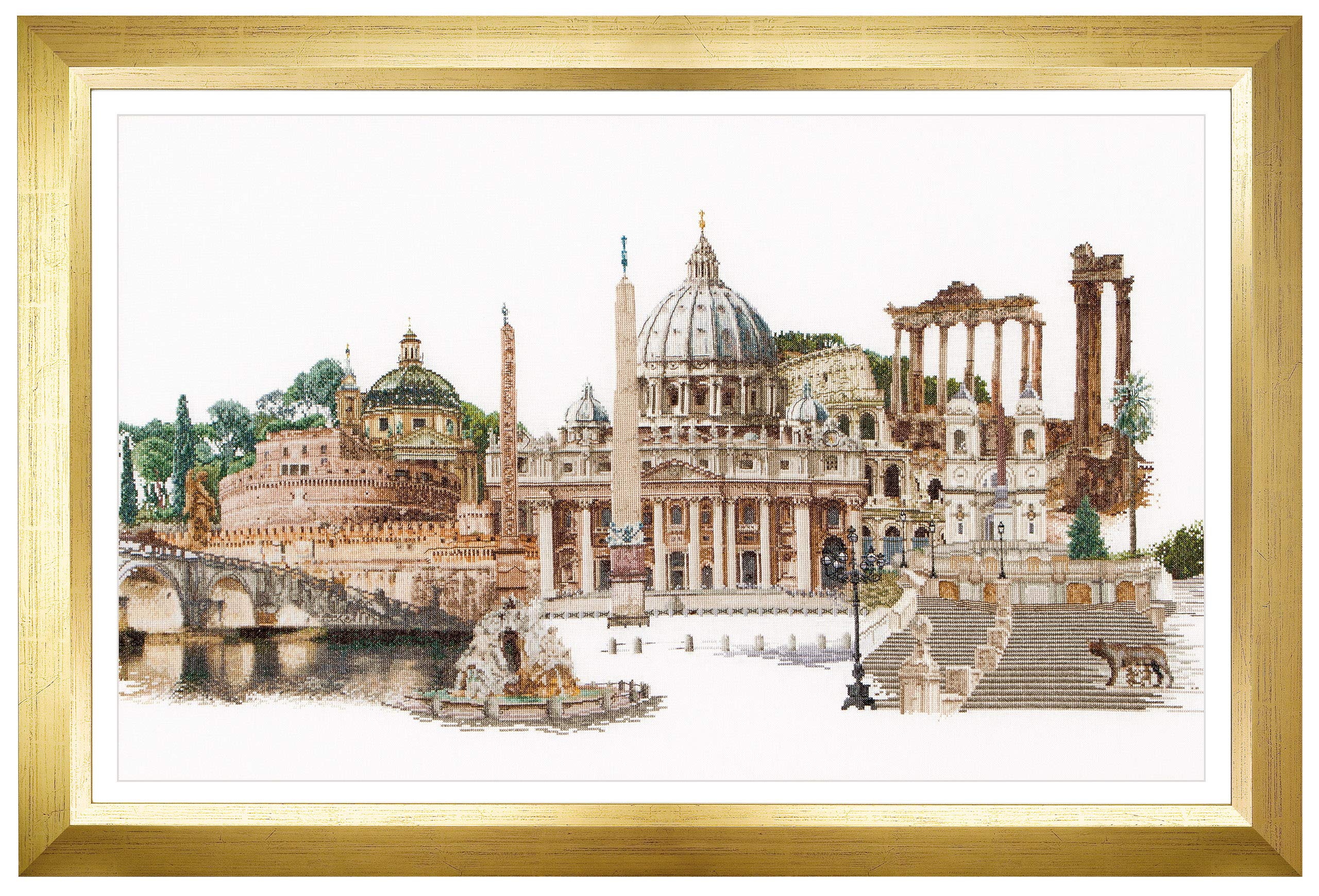 Thea Gouverneur Rome On Linen Counted Cross Stitch Kit-31-inch x 19.75-inch 36 Count — image 1