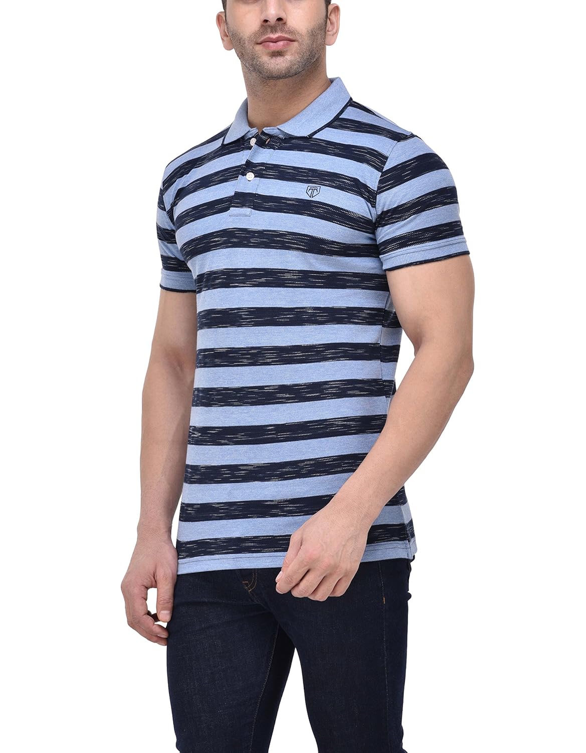 tinted men's matty polo neck t-shirt (tj547)