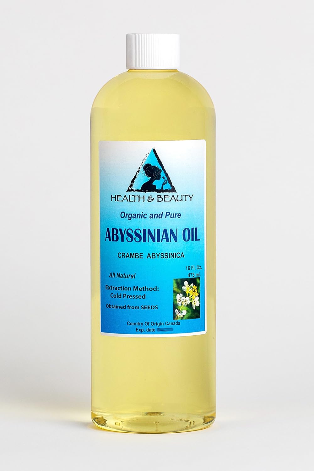 Abyssinian/Crambe Seed Oil Organic Cold Pressed Natural 100 Pure 16 oz