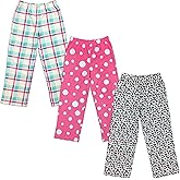 Mad Dog Girl's Pajama Pants - 2/3 Pack, Soft Micro Fleece Fashion Sleepwear Lounge. Sizes: 6-16