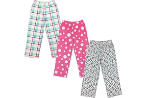 MAD DOG CONCEPTS Mad Dog Girl's Pajama Pants - 2/3 Pack, Soft Micro Fleece Fashion Sleepwear Lounge. Sizes: 6-16