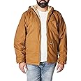 Dickies Men's Regular Big-Tall Sanded Duck Sherpa Lined Hooded Jacket