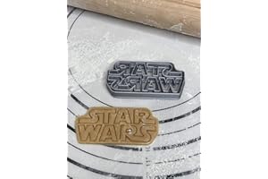 Galaxy Wars Logo Cookie Cutter ("S" Size, 3”x1.5” Inch-Scale) Produced by 3D Kitchen Art