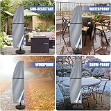 Teynewer Parasol Cover Waterproof Cantilever 1-3m Grey Khaki Green view 6