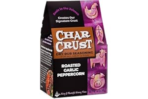 Char Crust Dry-Rub Seasoning, Roasted Garlic Peppercorn, 4-Ounce Boxes (Pack of 6)