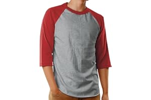Hat and Beyond Mens Baseball Raglan T Shirts 3/4 Sleeves Casual Cotton S-3xl Jersey 1KSA0001