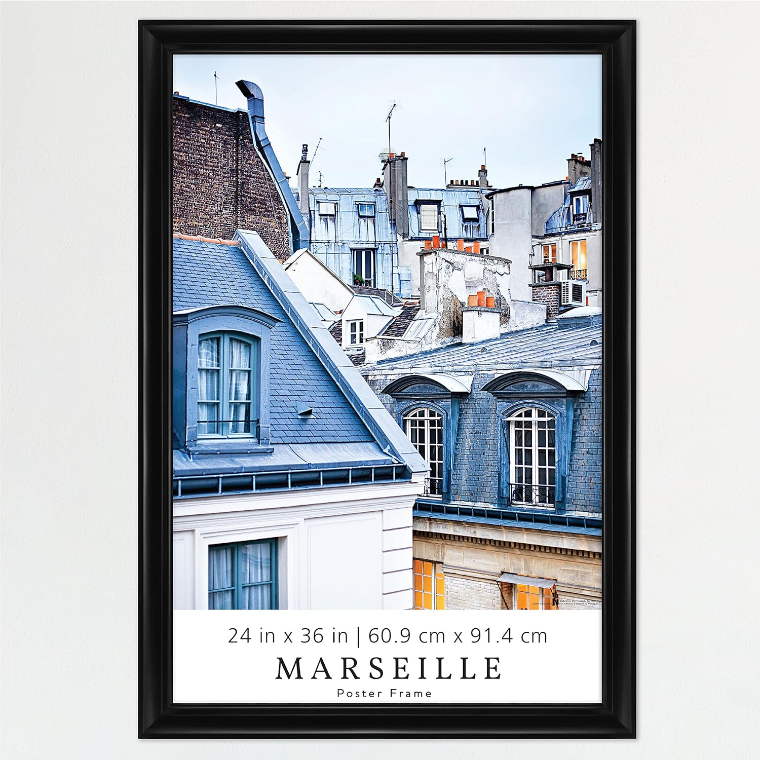 Wall Décor - MCS, Black Marseille Poster Frame, 24x36 Inch, 24 x 36