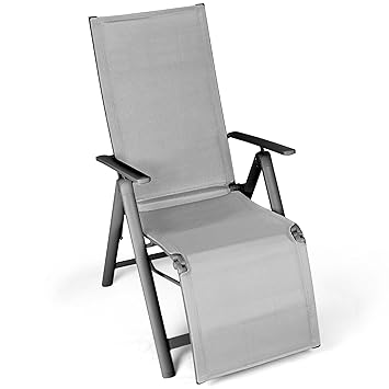 Alu Gartenstühle Hochlehner Grau