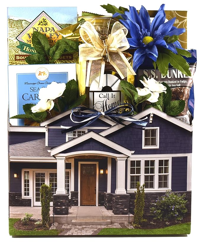 pix New Home Blessing Gift Basket gift basket village housewarming for new homeowners help celebrate their new house with a basket full of moving day treats