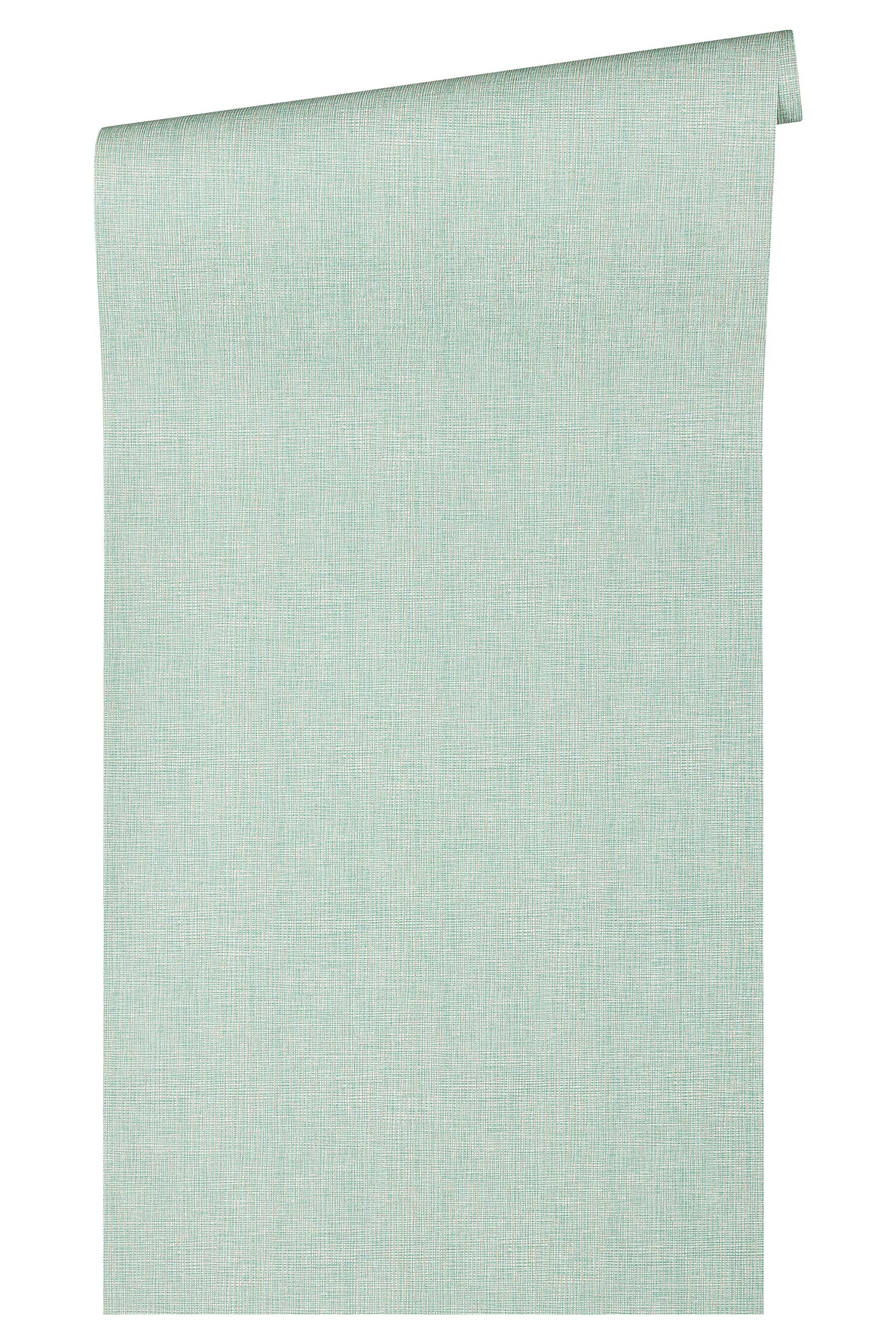 Architects Paper Absolutely Chic Non-Woven Wallpaper in Textile Look 10.05 m x 0.53 m Metallic Blue Green Made in Germany 369769 36976-9