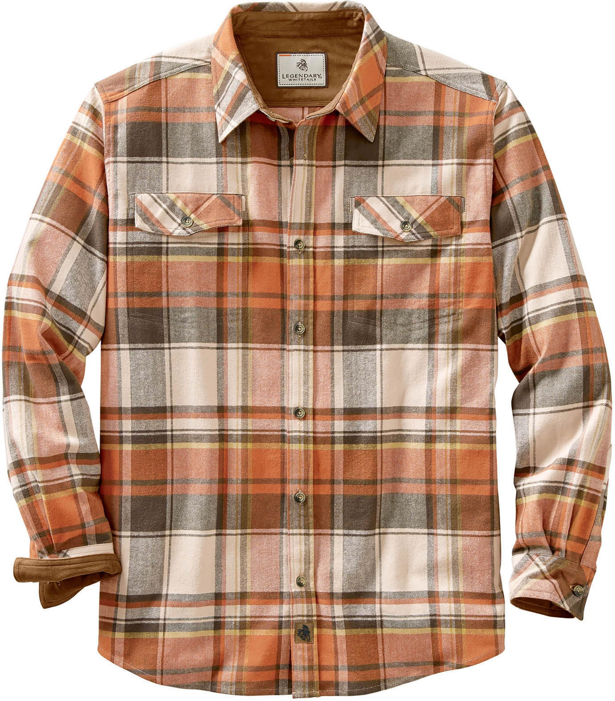 Legendary Whitetails Mens Flannel Shirt Long Sleeve Button Down Relaxed Fit, Horizon Plaid, 4XT Image