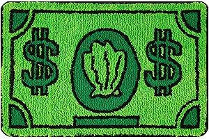 RoomTalks Cute Money Rug 2x3 Cartoon Funny Cool Small Throw Rugs for Girls Bedroom Kids Bathroom Kitchen Dorm Non Slip Machine Washable Soft Shag Accent Floor Rug, Unique Gift for Kids Girls