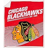 Northwest NHL Chicago Blackhawks Unisex-Adult Mink Sherpa Throw Blanket, 50" x 60", New School
