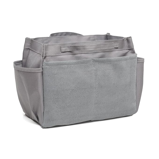 Rayen 6093 Organizador de Bolsos 8 Compartimentos, Tela, Gris, 28 x 23 x 11.5 cm