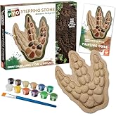 MindWare Paint Your Own Stepping Stone: Dinosaur Footprint &ndash; Weather-Resistant 8.5-inch x 10-inch Stepping Stones Kids Craft Kit - Includes Paint, Brushes and Instructions &ndash; Ages 8 and Up