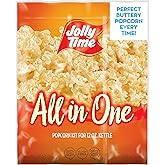 JOLLY TIME All in One Popcorn Kit, Portion Packets with Kernels, Oil and Salt for Movie Theater or Air Popper Machines (18 pack, 12oz Kettle)