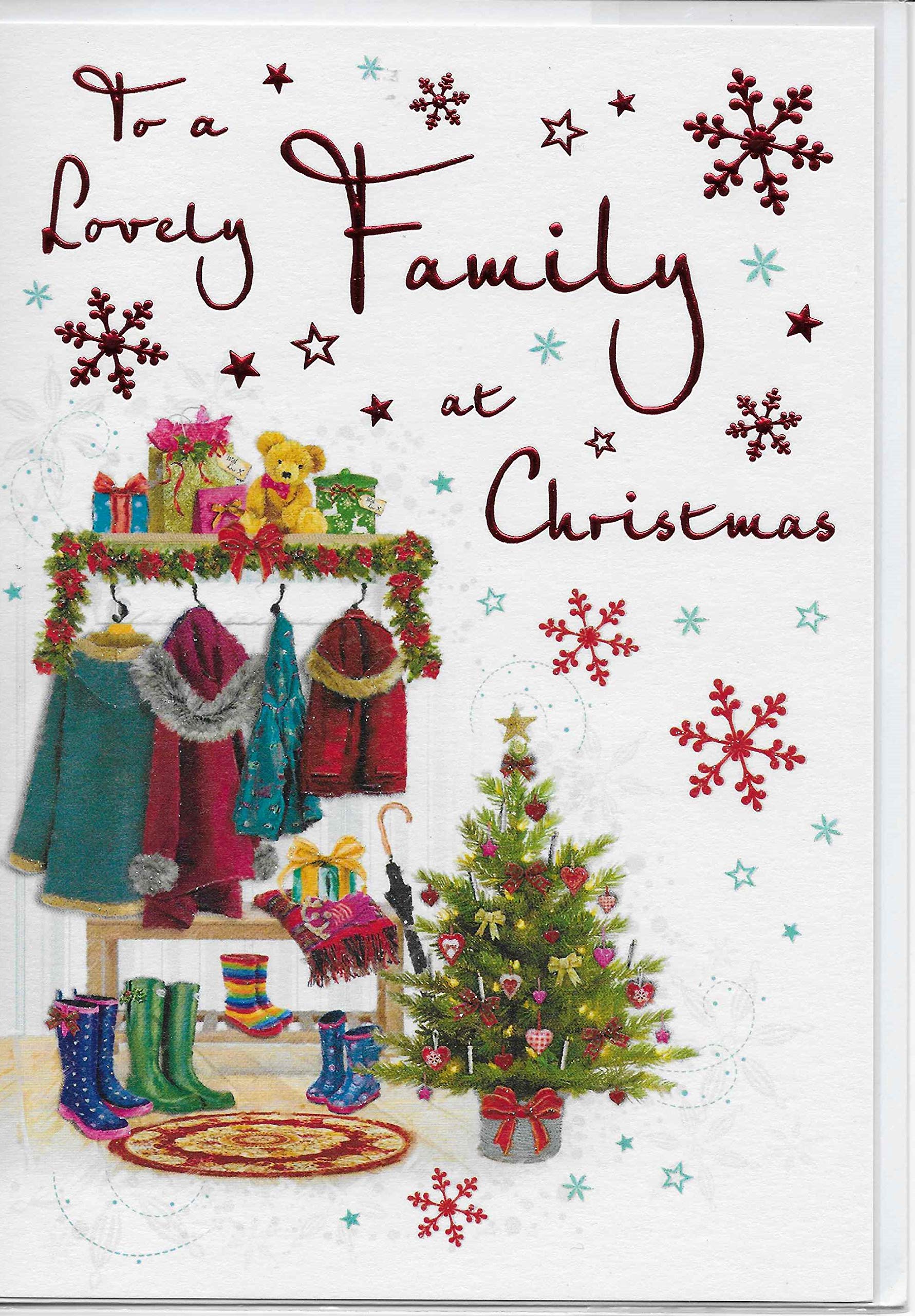 Regal Publishing Traditional Christmas Card to A Family - 9 x 6 inches