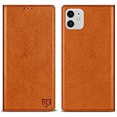 ZZXX for iPhone 11 Wallet Case with [RFID Blocking] Card Slot Stand Strong Magnetic Leather Flip Fold Protective Phone Case for iPhone 11 Case Wallet(Brown-6.1 inch)