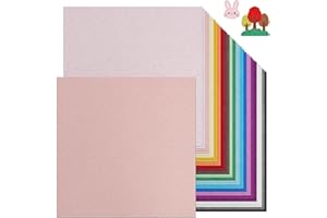 12 x 12 Inch Glitter Cardstock Paper, 40 Sheets 20 Colors, Premium Glitter Cardstock for Cricut, Sparkly Cardstock Paper for 