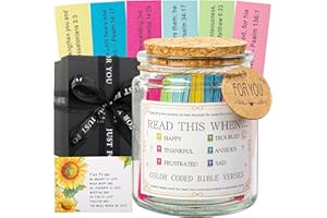 LADANY Bible Verse Jar, Read Me When Bible Verses Jar For Daily Encouragement, Inspirational Prayer & Reflection,Graduation Gift for Her,Gifts for Mom from Daughter Son, Christian Gifts for Women