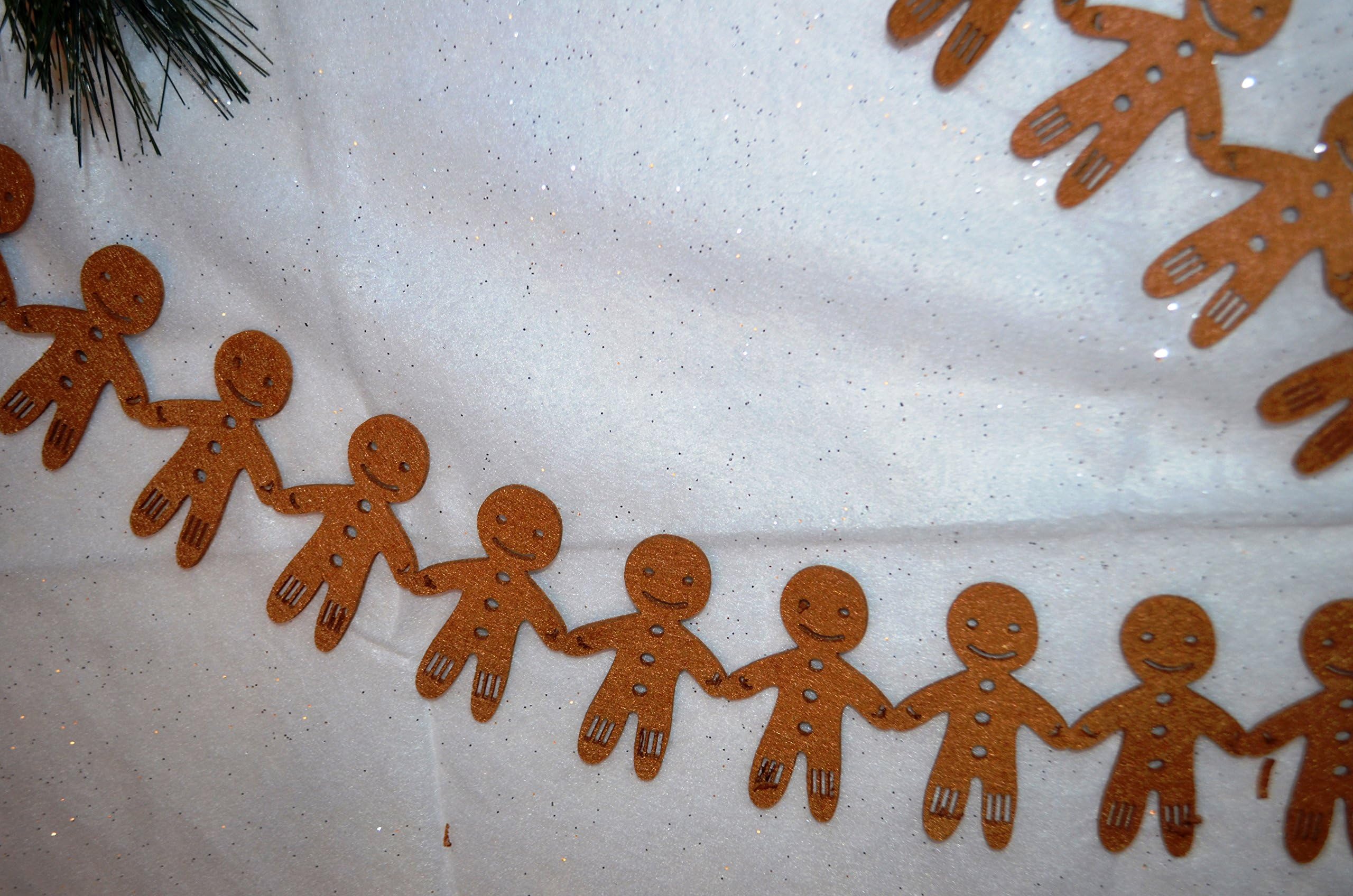 1.2 m Felt Gingerbread Man Christmas Garland Banner Bunting Party Decor Flags Decoration Ginger Bread Man
