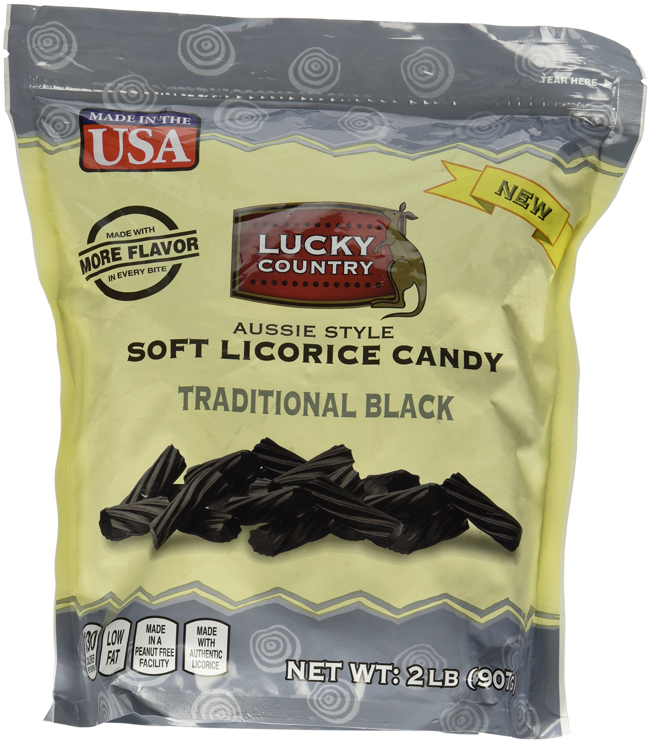 Lucky Country Aussie Style Soft Licorice, Strawberry, 1.5