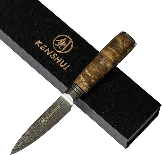 Kenshui Damastmesser Kuchenmesser Japanisches Profi Obst Messer