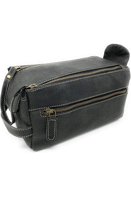 komalc leather toiletry bag