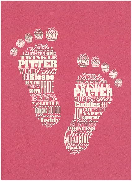 Pitter Patter Baby Girl Biglietto D Auguri Gravidanza New Baby Che Motivo Baby Shower Amazon It Cancelleria E Prodotti Per Ufficio