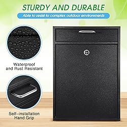 Yaocom Locking Mailbox with Key for Outdoor 16.2 x