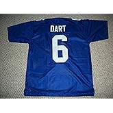Jaxson Dart Jersey #6 New York Custom Stitched Current Style Blue Football Various Sizes New No Brand/Logos Size M