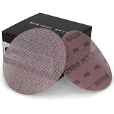 Serious Grit - 6-Inch P80 Grit Ceramic Mesh Sanding Discs - 50 Pack | Fits 6" Hook &amp; Loop Sanders - Universal Open Net Dust Extraction - Anti-Clog Sandpaper for Wood, Drywall, Paint &amp; Auto Body