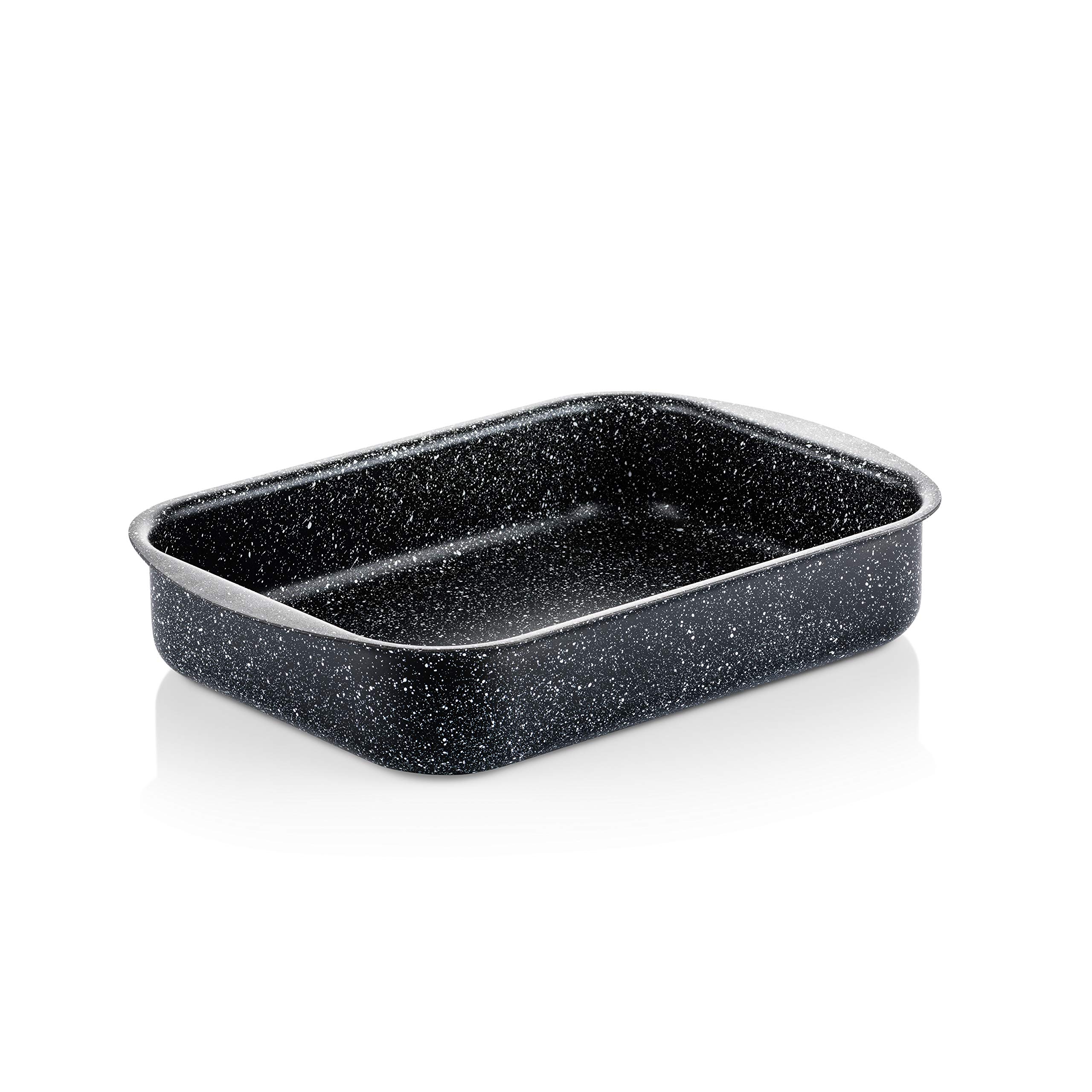 Westinghouse Roasting Tin, Casserole Dish 30 Centimeters with Black Marble Finish, Baking Trays for Oven Non-Stick Dishwasher Safe, Roasting Tray โ image 1