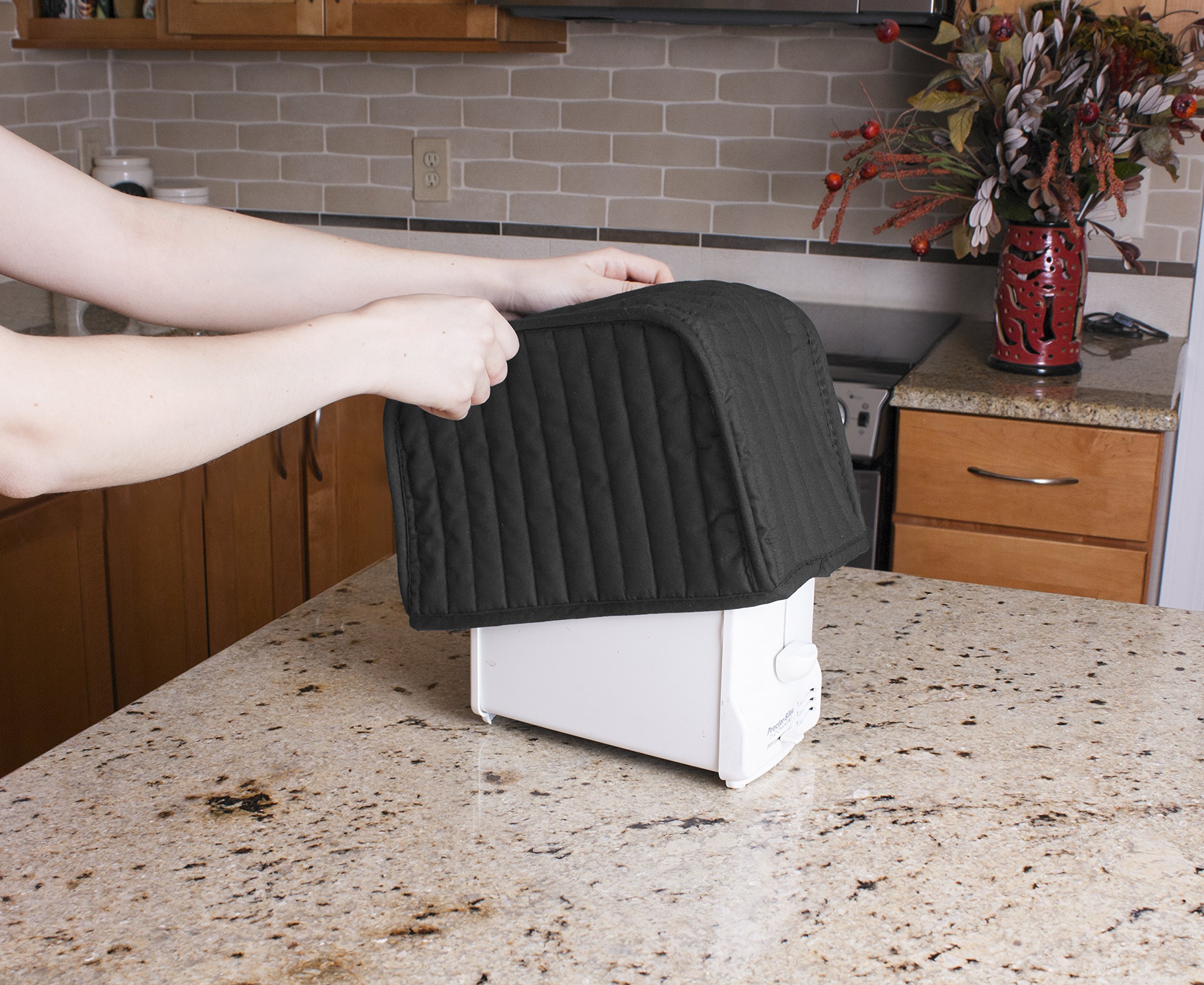 2 Slice Toaster Cover Dust Fingerprint Protection Fits Most Kitchen