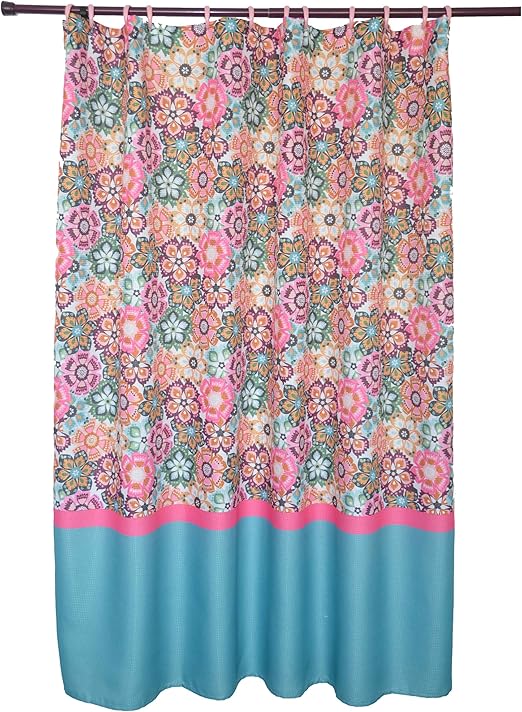 Amazon Com Waffle Texture Folk Multi Colored Bright Floral