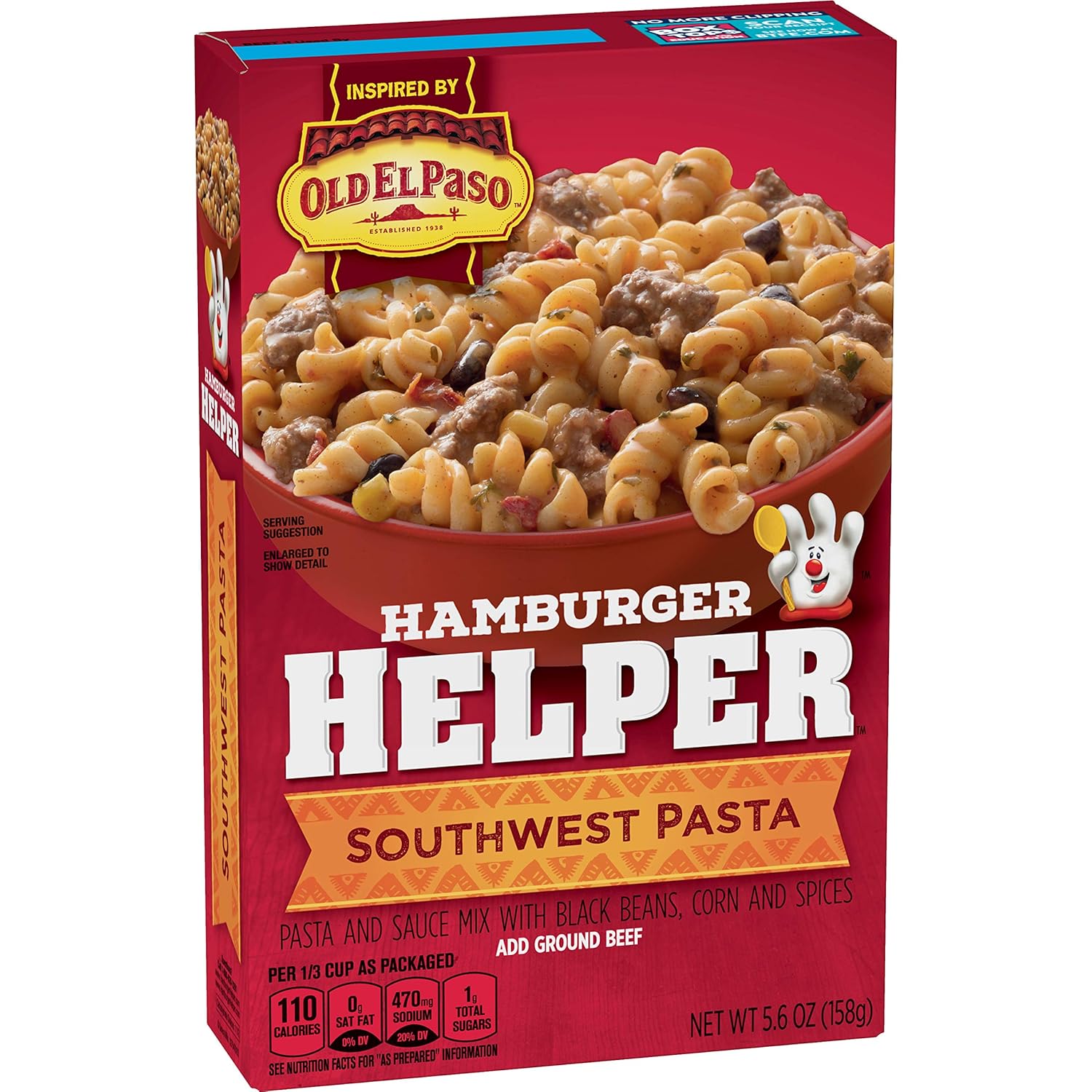 Hamburger Helper Southwest Pasta, 5.6 Ounce (Pack of 12)