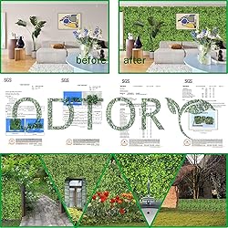ODTORY Artificial Plant Wall Roll: 4FT X10FT