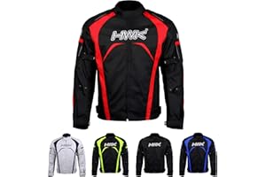 HWK Motorcycle Jacket Men's Riding Textile Racing Motorbike Hi-Vis Biker CE Armored Water Resistant Jackets