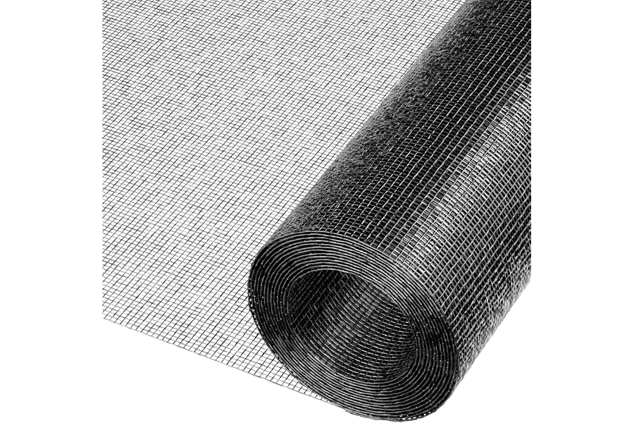 Gecork Black Window Screen Mesh, Durable Fiberglass Screen Replacement for Windows and Doors, High Light Transmission & Maximum Airflow, Easy to Cut & Install, 48" x 102"