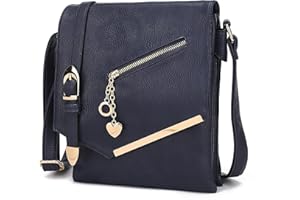 MKF COLLECTION Mia K Collection Crossbody Bag for Women – Shoulder Strap – PU Leather Handbag Medium Ladies Messenger Side Purse